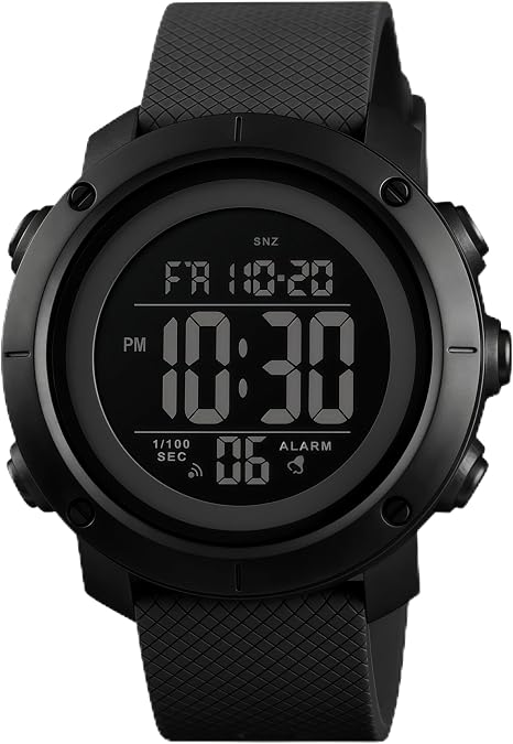 Big Boys Digital Watch Sports Teen Waterproof Military Back Light Watch for Teenagers Boys Ages 11-18 Black