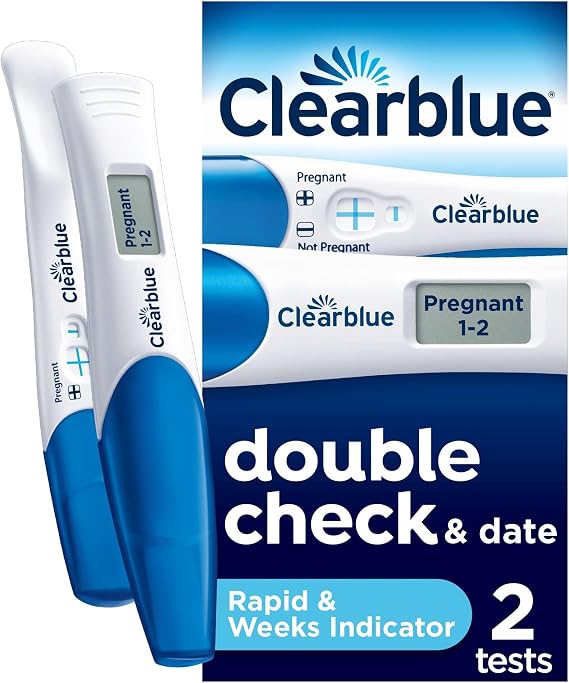 Clearblue Pregnancy Test Double-Check Early & Date Combo Pack, 2