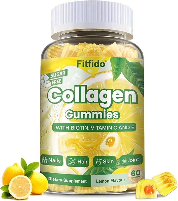 Collagen Gummies 1500mg, Multi Collagen Types I, II, III, 60 Count
