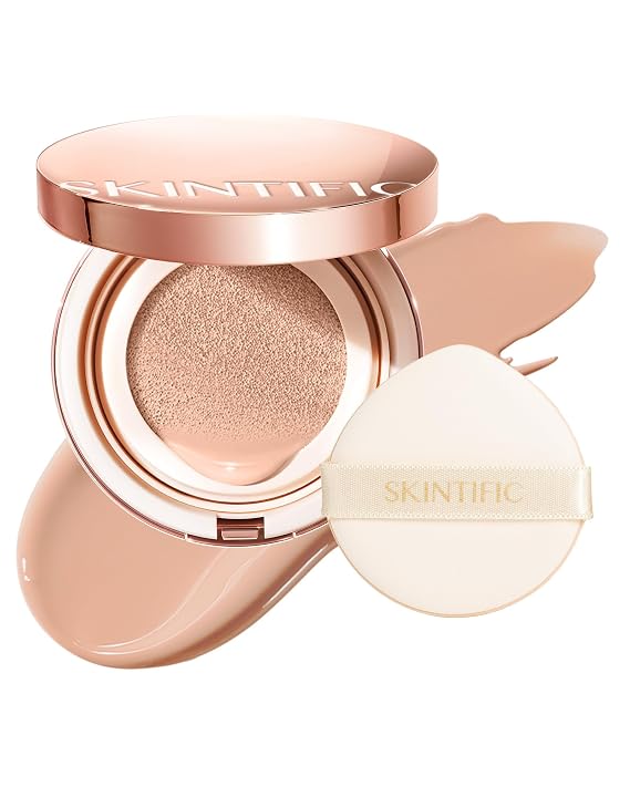 SKINTIFIC Full Coverage Cushion Foundation #22C Peach Beige