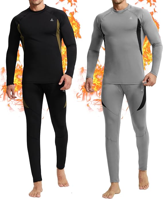 Mens Thermal Underwear Long Johns Base Layer Set Cold Weather 1/2/3 Pack