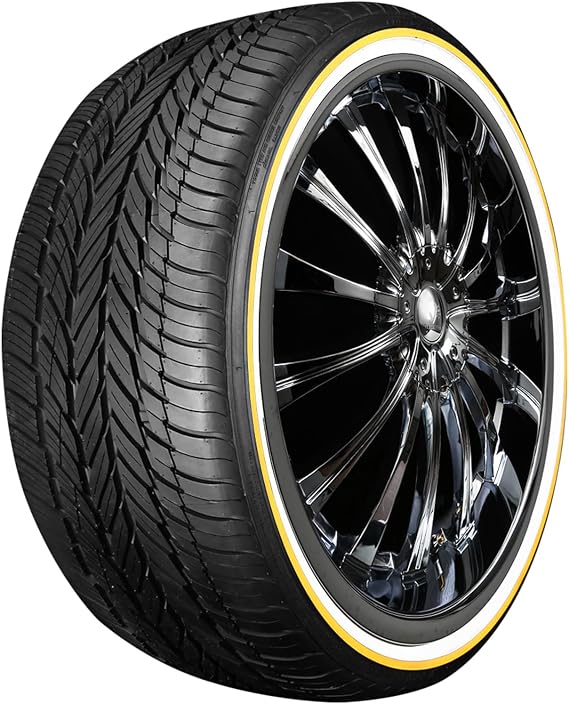 Vogue Tyre Custom Built Radial VIII All-Season Radial Tire - 245/35R20 95V | Passenger Performance All Season Traction 95V Rated Extra Load Radial Construction White/Gold Tire