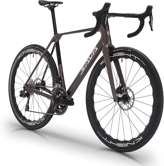 SAVADECK Carbon Road Bike, Lightweight 24-Speed Shifting Road Bicycle with Shimano 105 Di2 7170 Groupset, Carbon Frame with 700C Carbon Wheelset Disc Brake Race Bikes