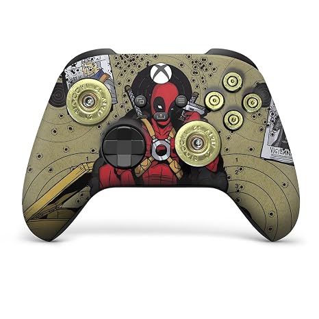 DreamController Deaddpool Headshot Custom X-box Controller Wireless compatible with X-box One/Series X/S Proudly Customized in USA with Permanent HYDRO-DIP Printing (NOT JUST A SKIN).