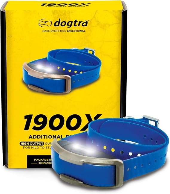 Dogtra 1900X Additional Receiver for E-Collar Training, Rugged, Waterproof, 100-Level Stimulation, for Dogs 45 lbs+, Expand to Multi-Dog System