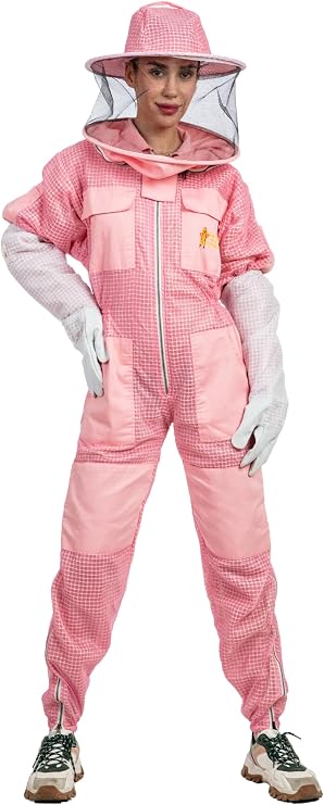 -- Beekeeping Ventilated Suit in multi-Colors with Round Or Fencing Veils