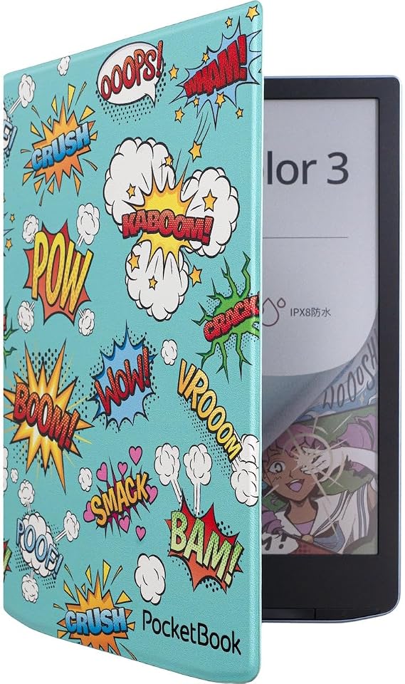 PocketBook Flip Cover for InkPad 4, InkPad Color 2, InkPad Color 3 (Comic Print)