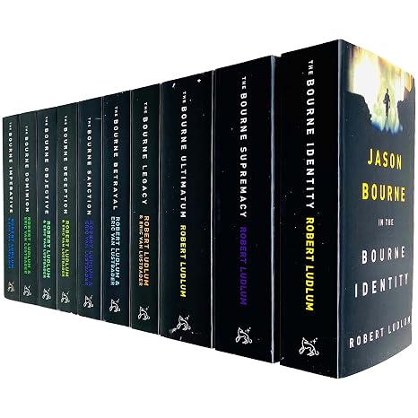 The Bourne Trilogy Series Collection Robert Ludlum 10 Books Set (The Bourne Imperative, The Bourne Legacy, The Bourne Supremacy, The Bourne Ultimatum, The Bourne Identity, The Bourne Objective, The Bourne Sanction, Deception, Betrayal, Dominion)