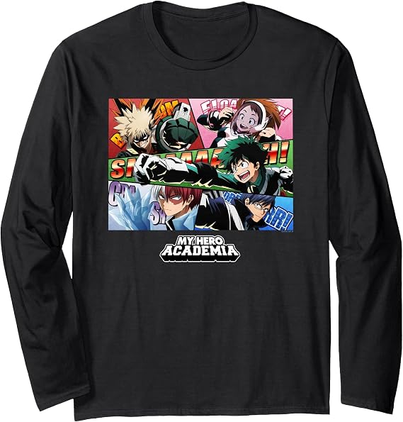 My Hero Academia Class 1-A Group Comic Panels Anime Long Sleeve T-Shirt