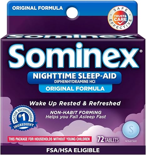 Sominex Original Formula Tablets, 72 Count