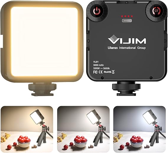 ULANZI VL-81 3000mAh Bi-Color LED Video Light with MT-16 Extendable Mini Camera Tripod
