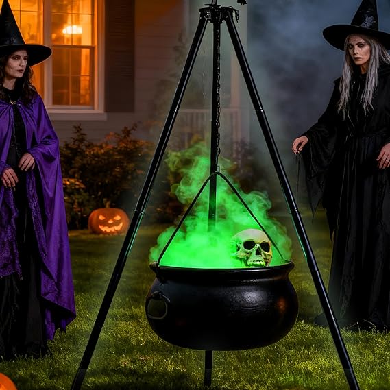 Halloween Decorations Outdoor Indoor - Large Witches Cauldron Bowl