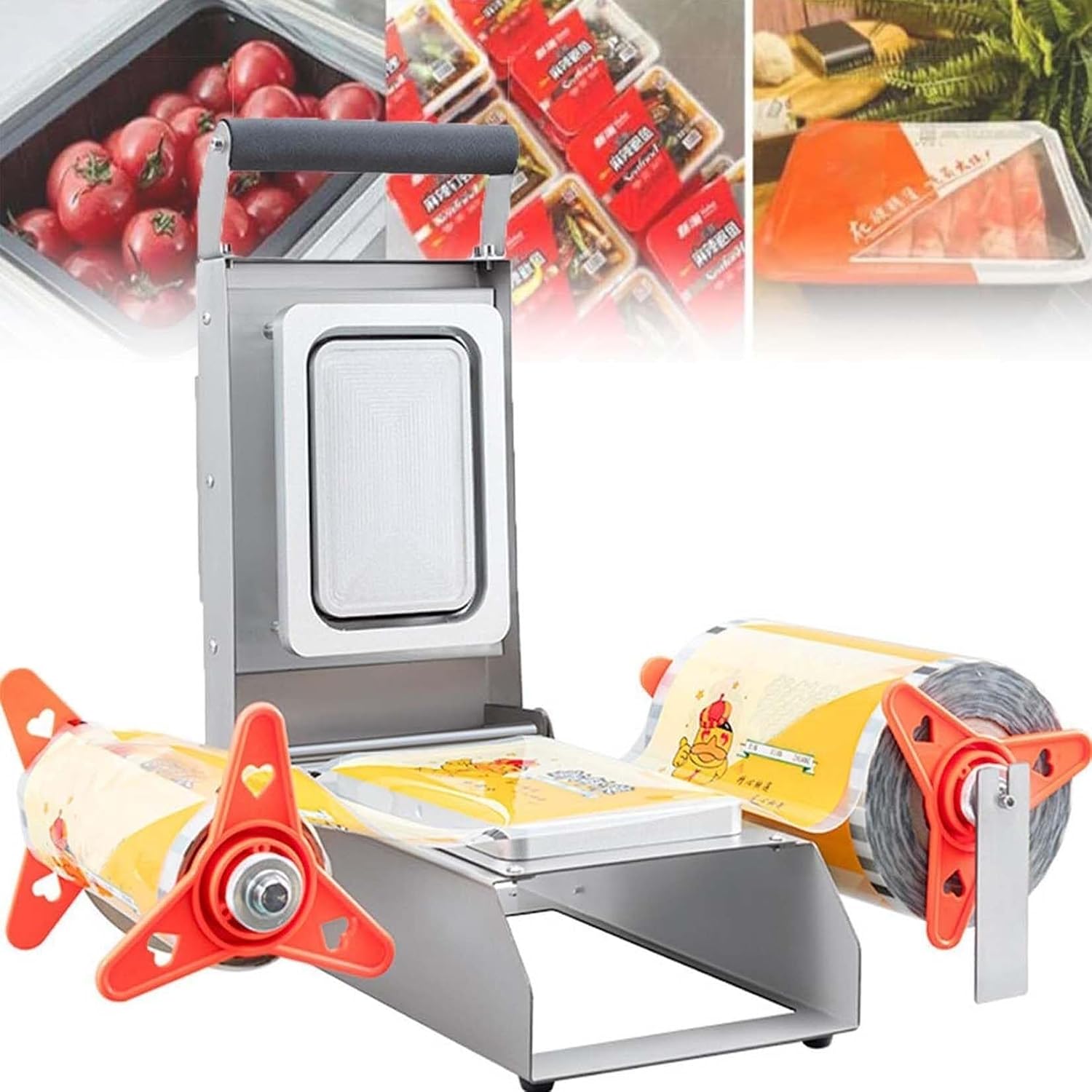 Manual Food Tray Sealer Machine, Takeaway Box Hand Pressure Food Packaging Machine20  14cm