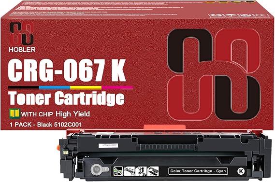 CRG067 Toner Cartridges Compatible for Canon CRG 067 067K 067C 067M 067Y Toner Cartridge Work for Canon I-SENSYS MF650C MF653Cdw MF656Cdw MF654Cdw MF655Cdw Printers 1 Black Pack