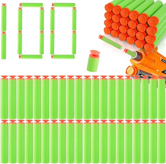 100PCS Suction Cup Arrows, Suction Cup Darts Refill Bullets, Refill Darts Foam Arrows, Soft Darts Refill Bullets, Refill Pack Toy for Outdoor and Family, Darts for N-Strike Elite Blaster Toy Gun