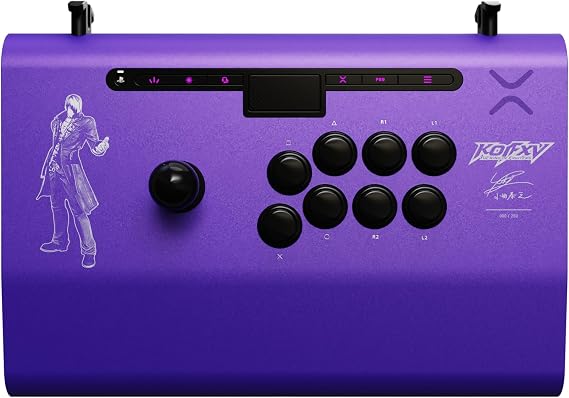 PDP Victrix Pro FS Playstation Fight Stick for PS4, PS5, PC, Durable Aluminum, Sanwa Denshi Buttons, Ergonomic Wrist Slope, Detachable Joystick, Tournament Grade for Fighting Games KOF Iori