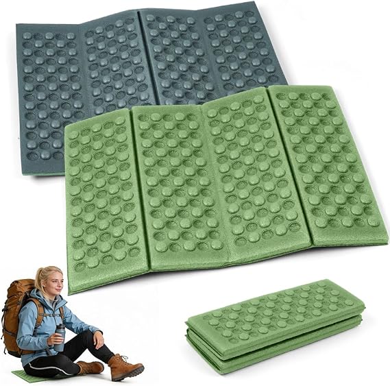 HOTUT Folding Sit Mat, Insulated Folding Foam Sit Mat, Ultralight XPE Foam Cushion, Waterproof, Durable and Lightweight Hiking Seat Pad, Essential Camping Accessories for Outdoor Travel Adventure