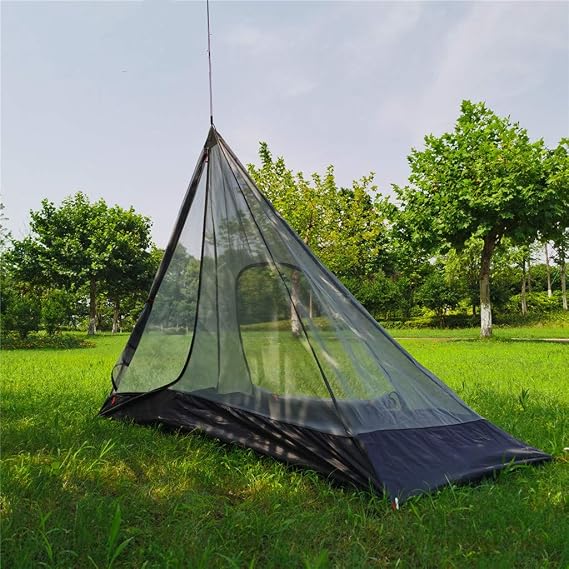 Ultralight Half Mesh Tent for Tipi Hot Tent 1-2 Person Mesh Camping