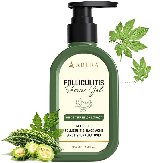 ABERA High-Performance Folliculitis Treatment Body Wash, Wild Bitter Melon Extract & BHA Shower Gel for Back Acne, Strawberry Skin (KP) & Rough Texture, Advanced Formula for Sensitive Skin, 10.14 oz