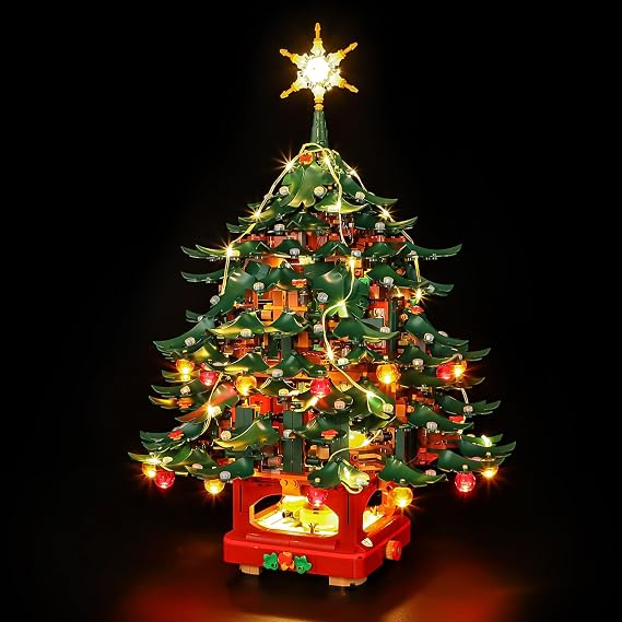 BRIKSMAX 2.0 Light Kit Compatible with Lego Icons Family Christmas Tree 41843 Building Sets- LED Lighting Kits (Accessories Only), Cable-Hiding Tech for Display, Gifts & Collectors