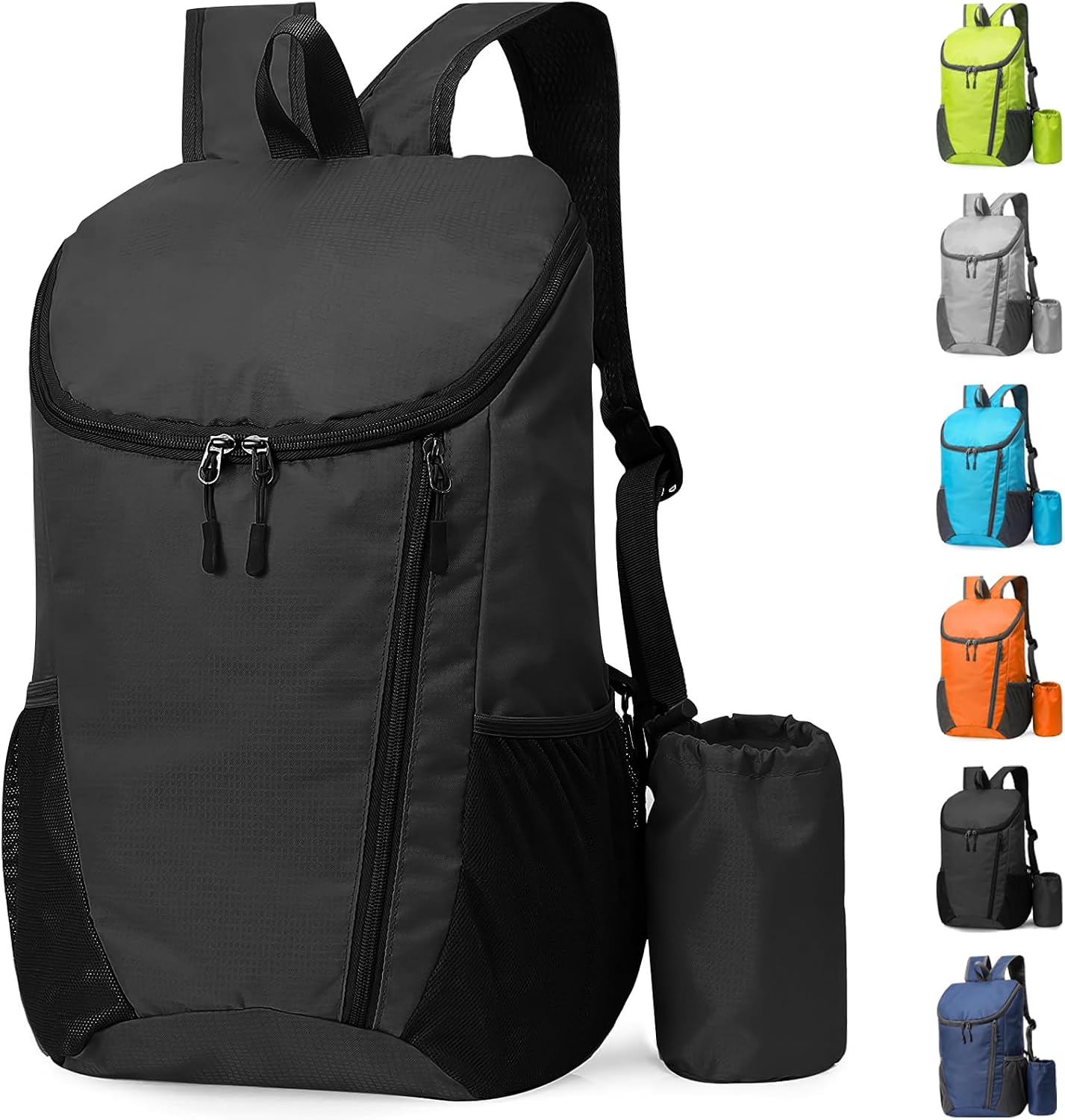 Lightweight Foldable Backpack, Small Hiking Rucksack, Waterproof Packable Backpack for Men Women Kids, Durable Rucksack for Outdoor Sport Travelling Hiking Camping Biking Walking