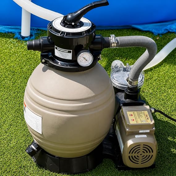 XtremepowerUS 13" Sand Filter Pump for Above Ground Swimming Pool Sand Filters Pool w/ 3/4HP 2640GPH Digital/Timer Function, Up To 10,000 Gallons