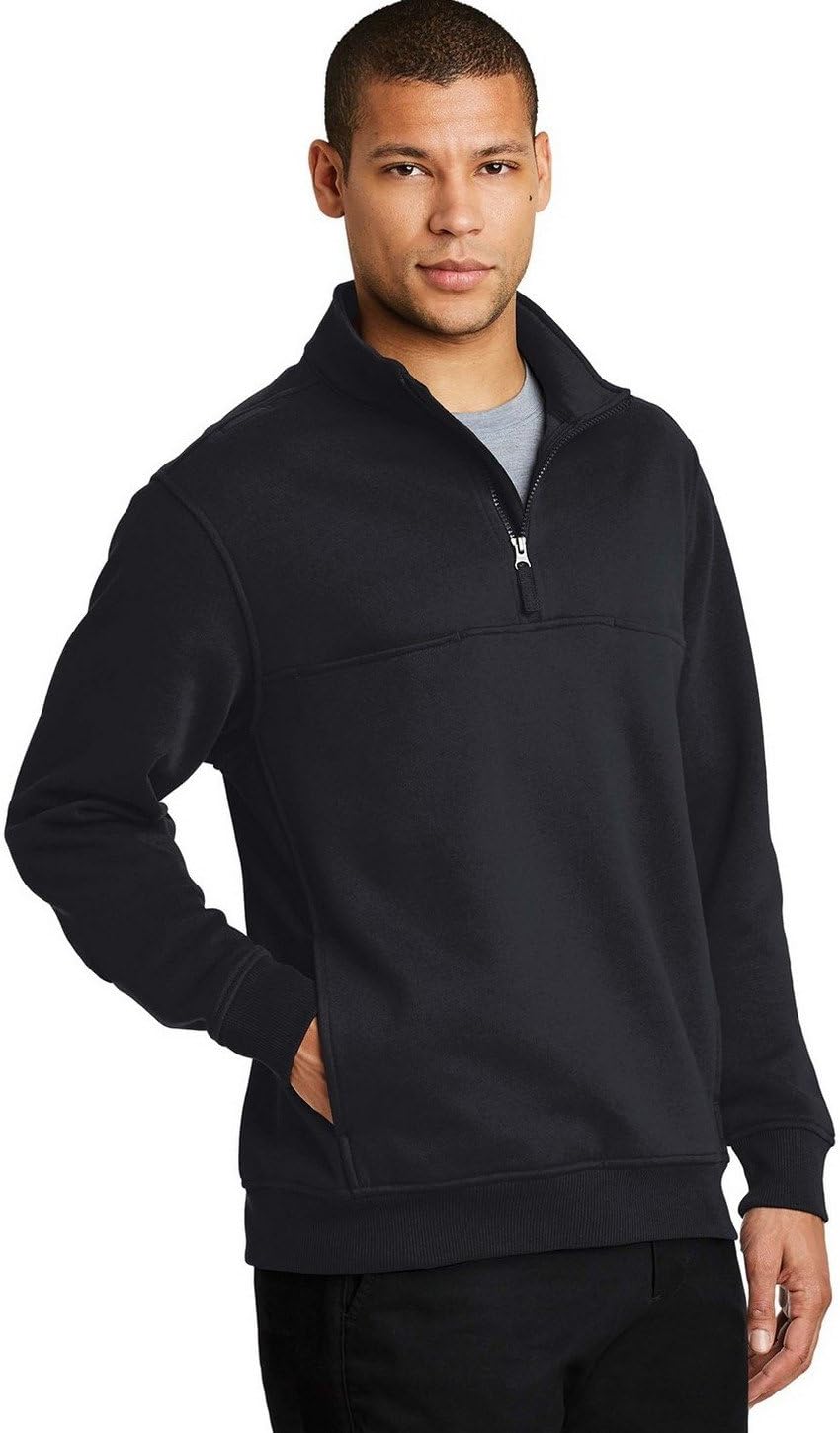 CornerStone Unisex Half Zip Job Shirt | Lightweight Fleece Jacket for Men & Women, Casual Pullover Sweater with Pockets