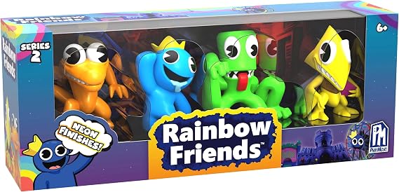 Rainbow Friends - Neon Minifigure 4-Pack (2.5" Tall, Series 2)