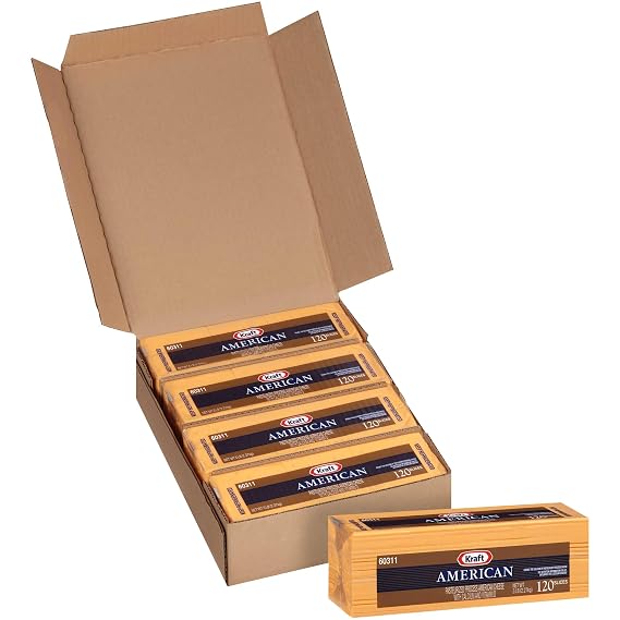 Cheese, American Sliced 120 Count Tff Processed Yellow Ref
