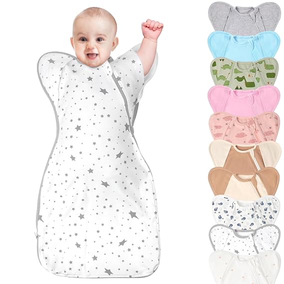 Organic Cotton Baby Sleep Sacks Swaddles 3-6 Months Newborn Boy Girl Soft