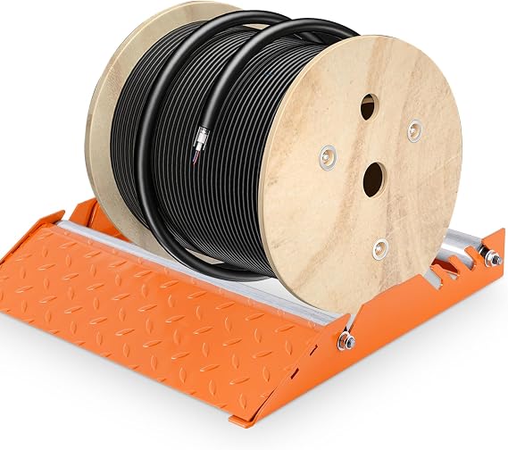 Cable Reel Roller Heavy Duty Cable Dispenser Multi Purpose Cable Roller Stand for Drum Reel 12"-27" Diameter