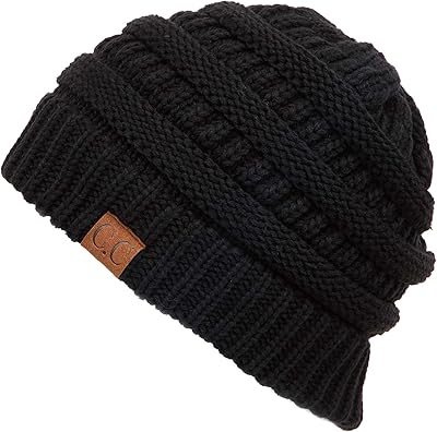 C.C Trendy Warm Chunky Soft Stretch Cable Knit Beanie