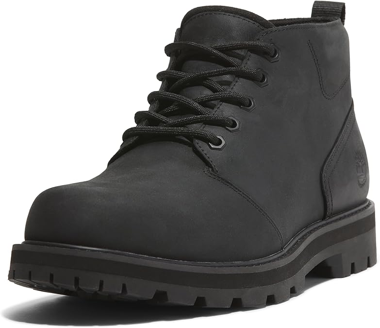 Timberland Men's Britton Road Mid Lace Up Waterproof Chukka Boot, Black Full Grain, 10 Wide
