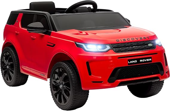 Qaba 12V Kids Ride on Car Land Rover Discovery Sport Licensed Red | Battery Powered Kids Electric Car, Remote Control, Soft Start, LED Lights, Music Horn, 3 Speeds