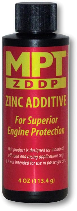 MPT ZDDP Zinc Additive - for Superior Engine, Transmission and Gearbox Protection - 4 Fluid Ounces