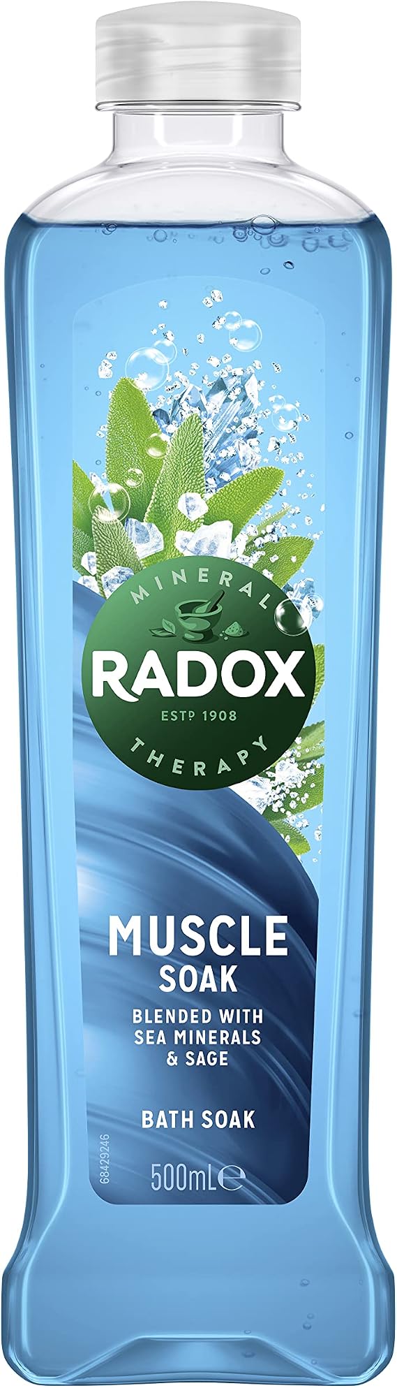 Radox Muscle Clary Sage and Sea Minerals Bath Soak, 500 ml