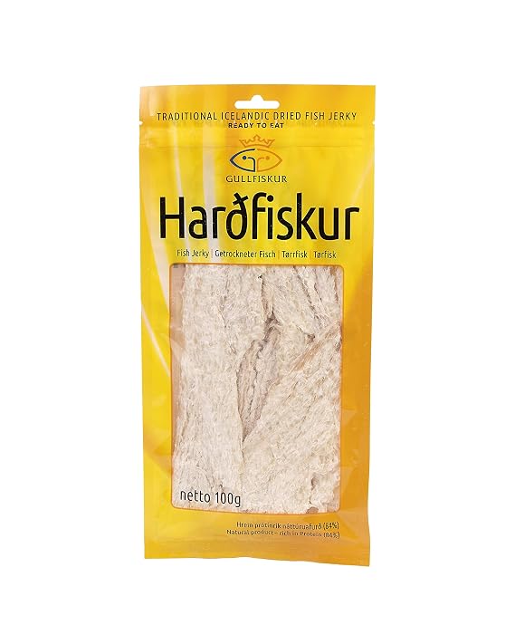 Icelandic Dried Fish - VON Iceland - Harfiskur 100G - Fresh Cod Fillets from Iceland
