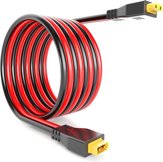 10AWG XT60 Extension Cable XT60 Male to Female Connector | 10AWG Extension Cable XT60 Male to Female Compatible with Solar Portable Power Power Station/Portable Solar Panel, 10 Ft