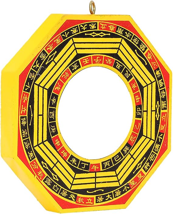 Feng Shui Mirror,Traditional Chinese Feng, Convex Concave Bagua Mirror for White Yarn,Cotton Crochet Shui Masking Fluid,Water Pen Business 4 (4 inch concave Mirror)