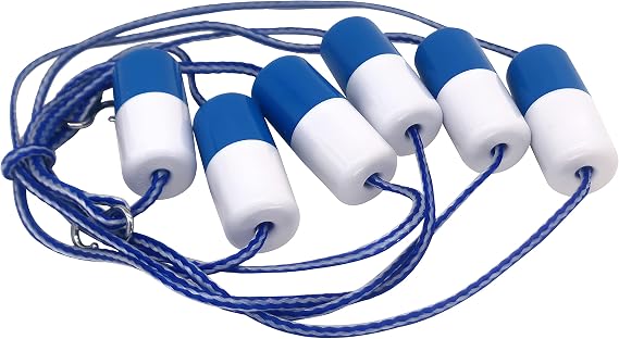 FibroPool Pool Safety Rope - 18 ft Adjustable Lane Divider with 6 Floats