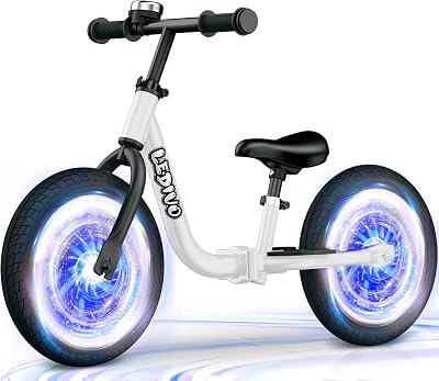 Toddler Balance Bike 2 Year Old, No Pedal 12 Inch Bike for Kids 24 Months to 5 Years Old, Customize Plate 3 Stickers Included, Gift Bikes for Boys Girls 2-5