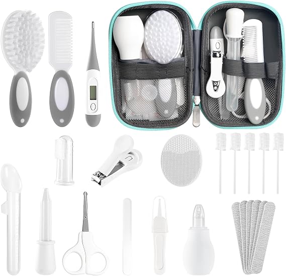 Baby Healthcare and Grooming Kit for Newborn Kids, 24PCS Upgraded Safety Baby Care Kit, Newborn Nursery Health Care Set, Baby Care Product