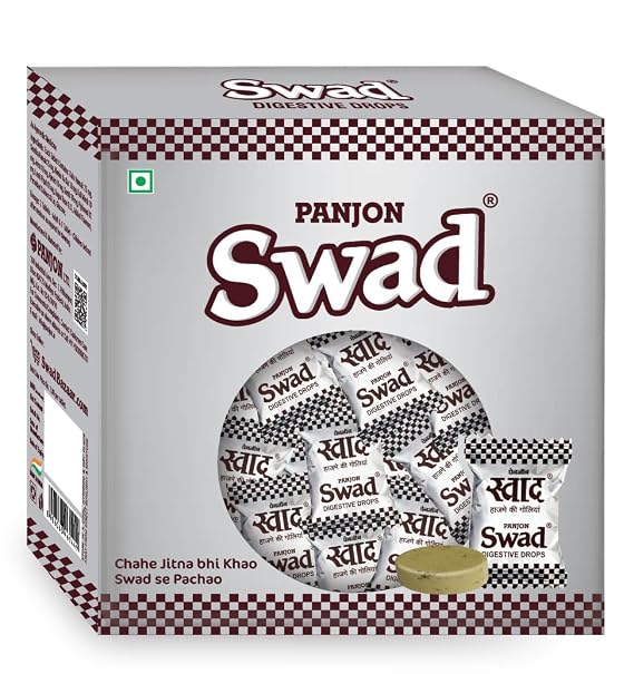 Swa Digestive Chocolate Candy Gift Box, Halloween Box for Kids, Hard Candy, Infused with Ayurvedic Herbs & Spices | Helps Digestion & Improves Stomach Health | Khatta Meetha Taste | Tasty & Healthy Toffee Treat - 125 Candies