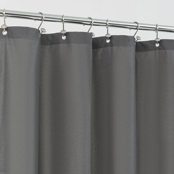 ALYVIA SPRING Waterproof Fabric Shower Curtain or Liner Dark Gray, 72x72