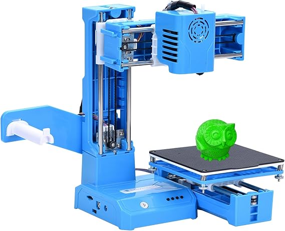 Mini 3D Printer, 3D Printer Mini Desktop Printing hine 100x100x100mm Print Size Removable Platform One-Key Printing with TF Card PLA Sample Filament for Beginners Student Education