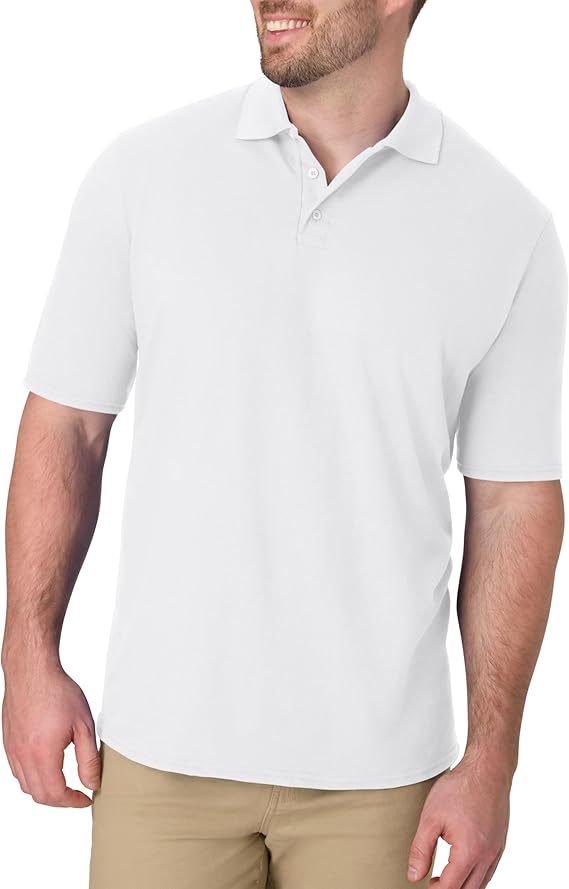 Hanes Mens X-Temp Short Sleeve Polo Shirt, Midweight Men's Shirt