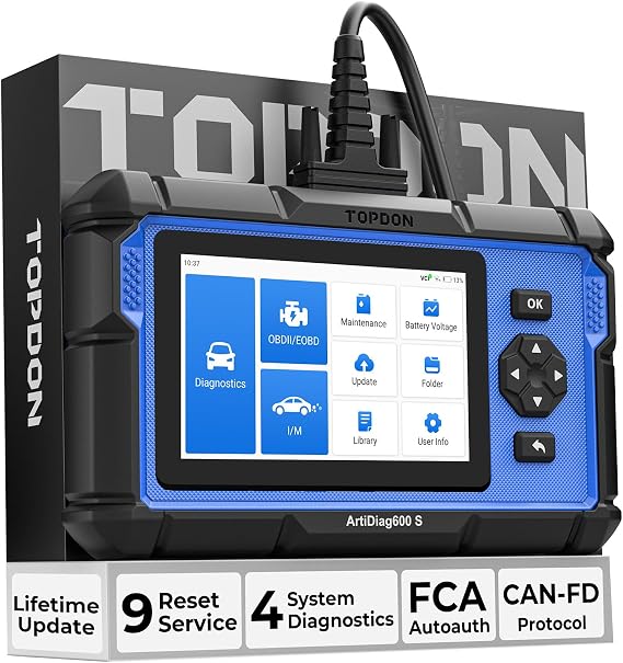 TOPDON AD600S OBD2 Scanner, Engine ABS Transmission Diagnostic Scan Tool