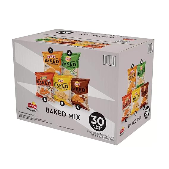 Frito Lay Baked & Popped Mix 30 Piece Variety Pack