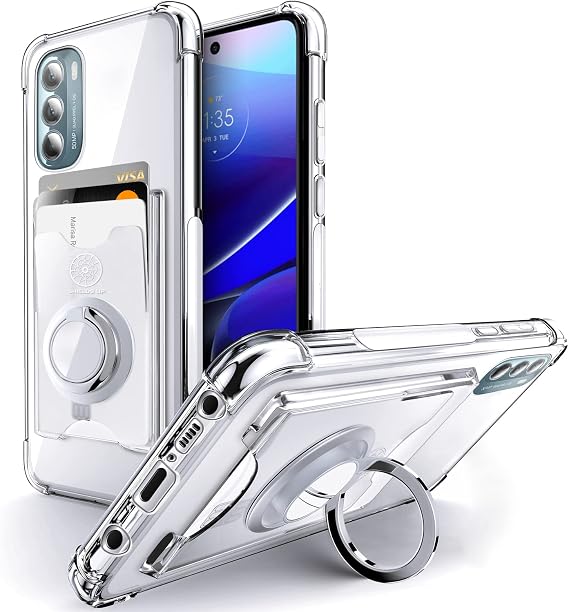 Shields Up for Moto G Stylus 4G 2022 Case with Card Holder, Clear