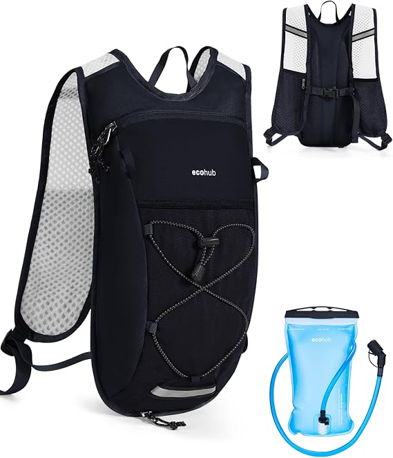 ECOHUB Hydration Backpack with 2L Water Bladder, Lightweight Running Pack